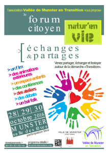 Affiche du forum Natur'en vie - Munster 2016