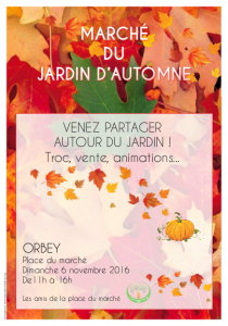 Affiche du marché du jardin d'automne